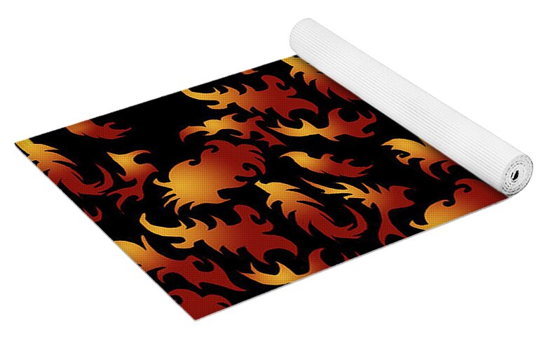 Abstract Flames - Yoga Mat