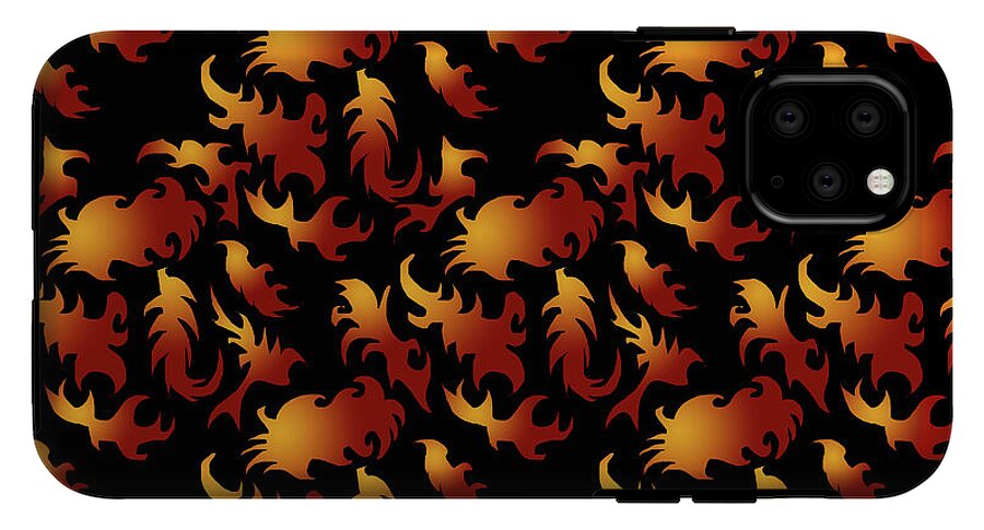 Abstract Flames - Phone Case