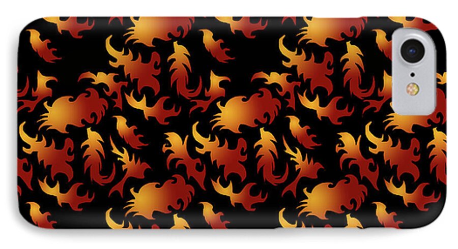 Abstract Flames - Phone Case