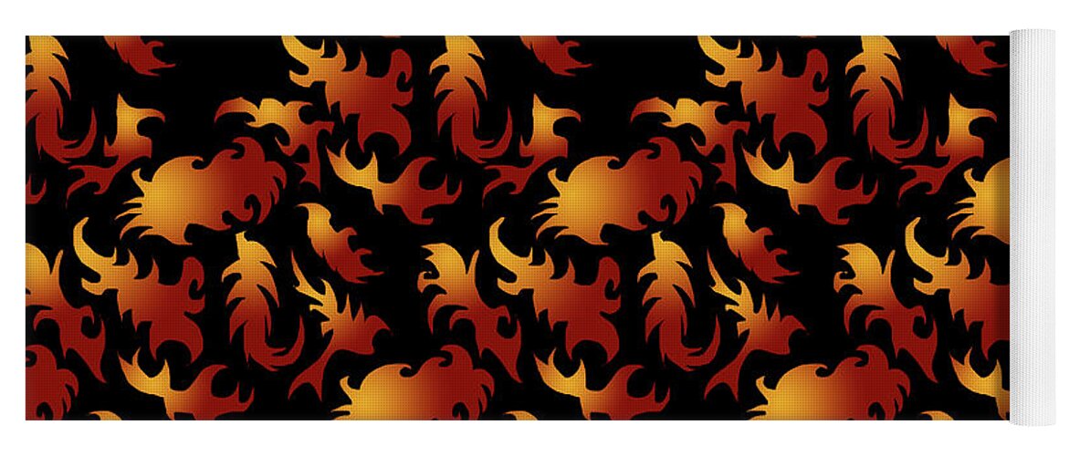 Abstract Flames - Yoga Mat