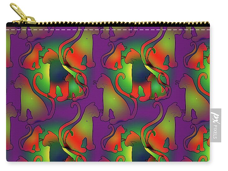 Abstract Rainbow Cats - Zip Pouch