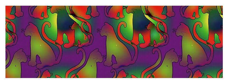 Abstract Rainbow Cats - Yoga Mat