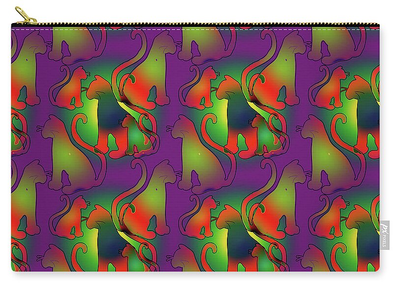 Abstract Rainbow Cats - Zip Pouch