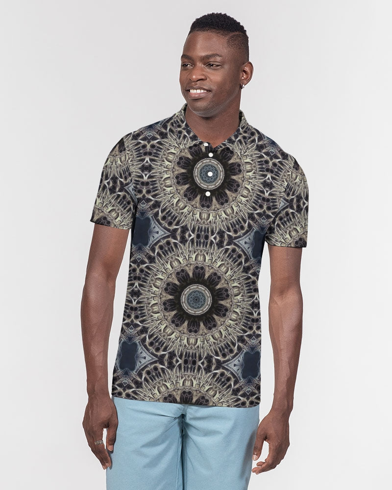 Cathedral Kaleidoscope Men's All-Over Print Slim Fit Short Sleeve Polo