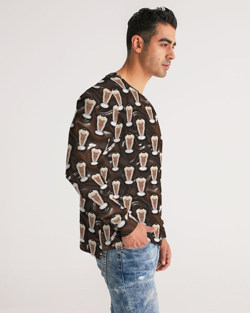 Chocolate Milkshake Men's All-Over Print Long Sleeve Tee