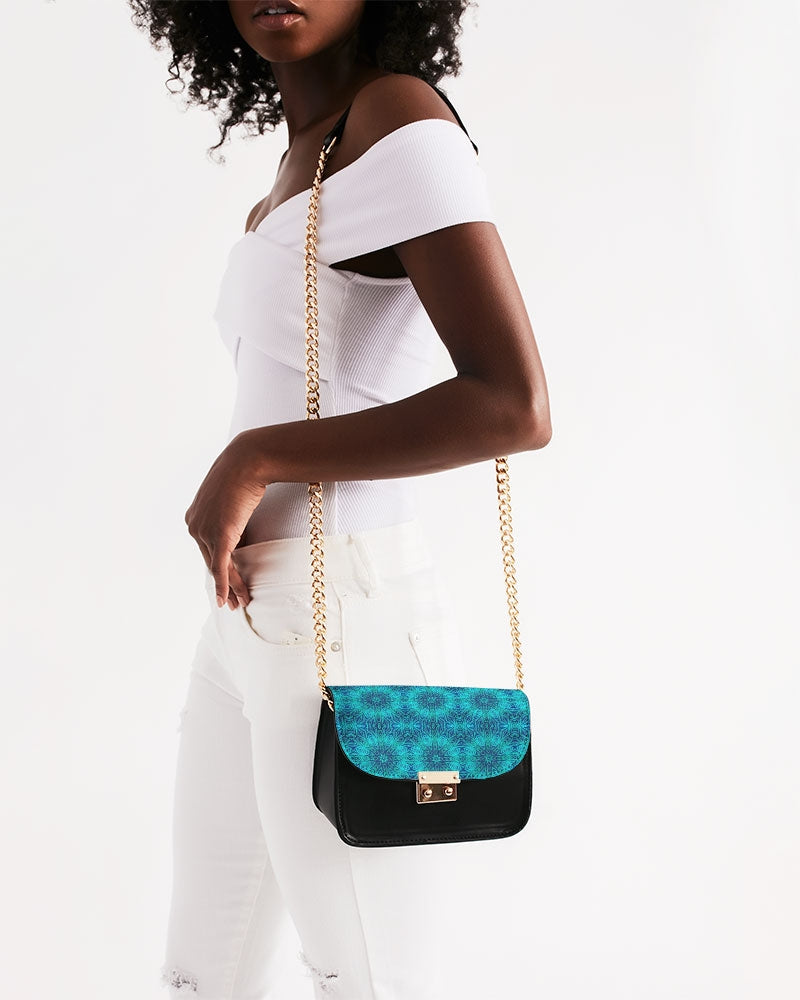 Blue Ice Kaleidoscope Small Shoulder Bag