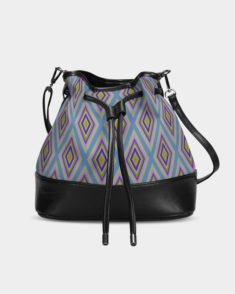 Colorful diamonds Variation 2 Mini Drawstring Bucket Bag