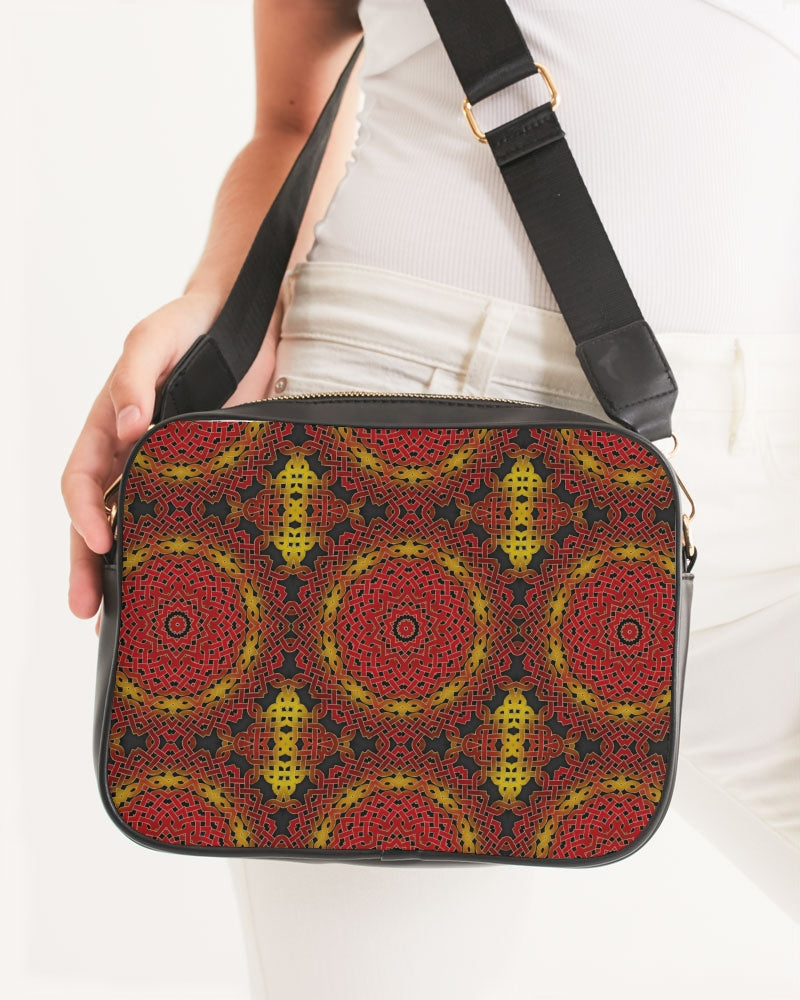 Celtic Orange Spiral Crossbody Bag