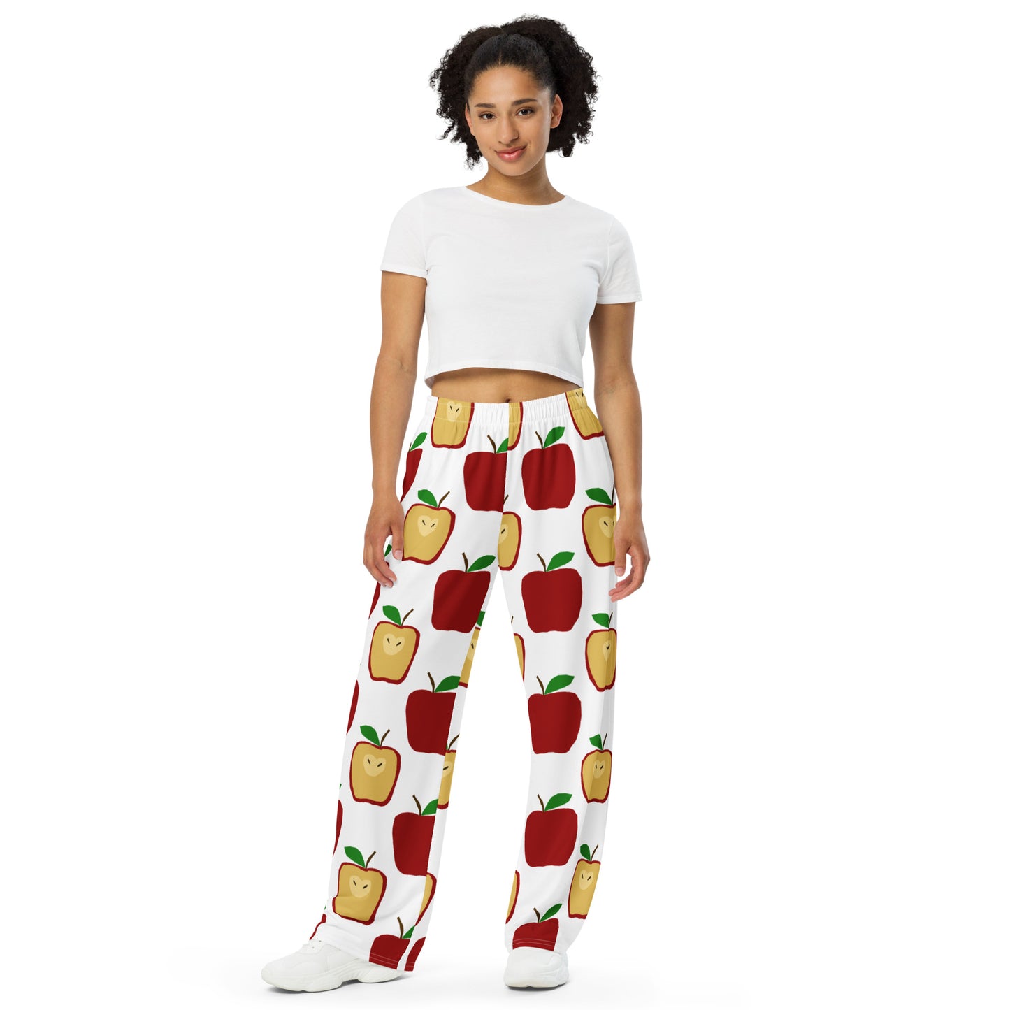 Apple Polkadots All-over print unisex wide-leg pants