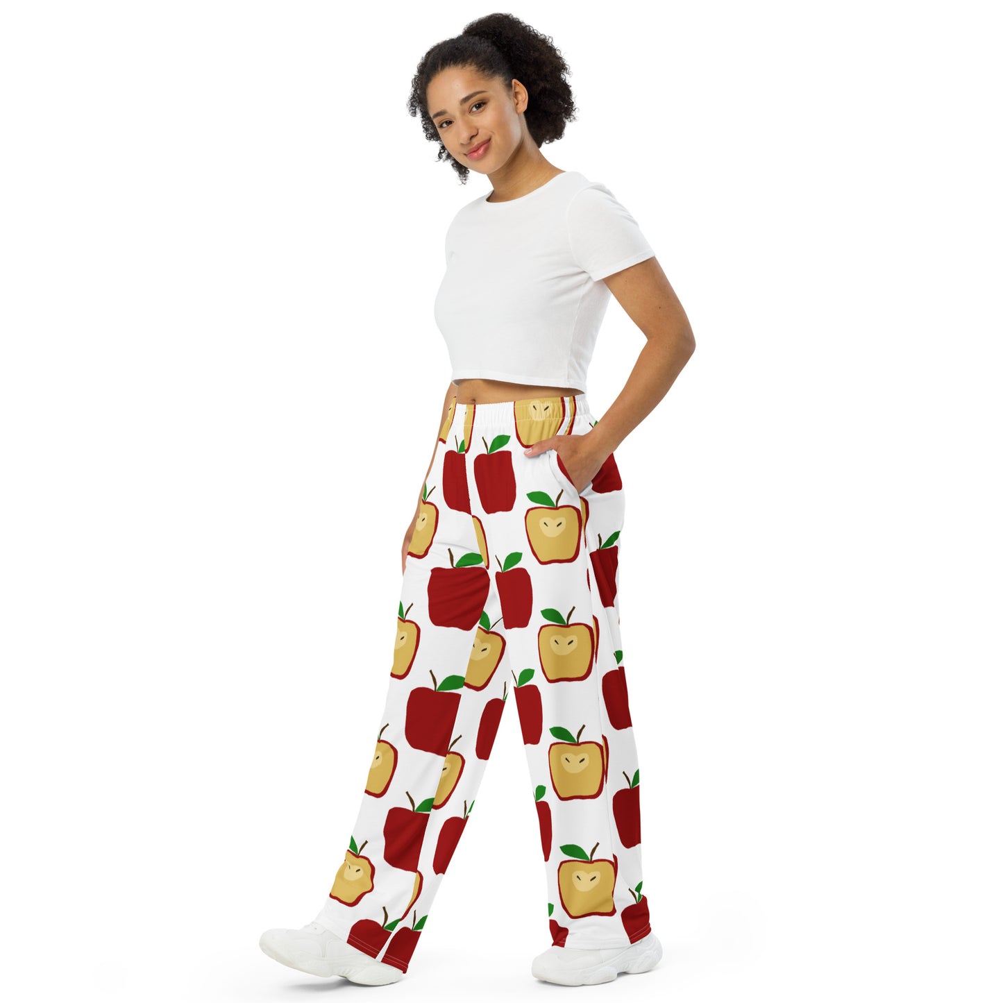 Apple Polkadots All-over print unisex wide-leg pants