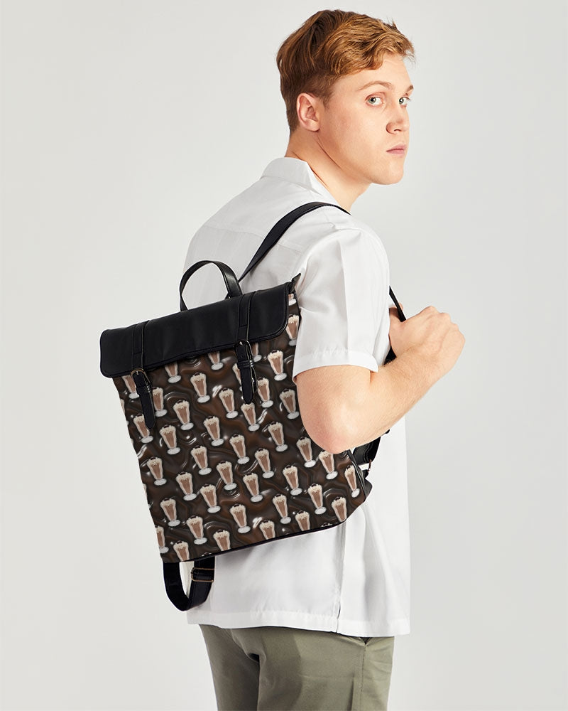 Chocolate Milkshake Casual Flap Backpack