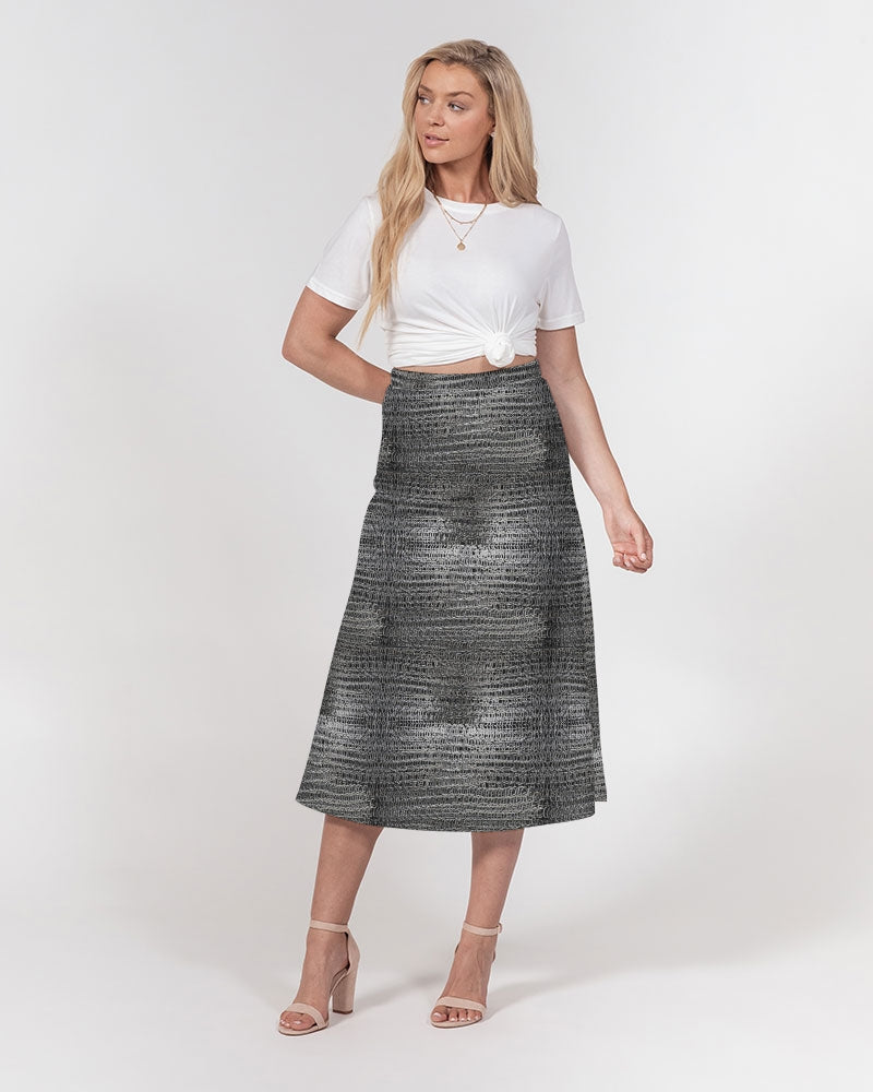 Chainmaille Women's All-Over Print A-Line Midi Skirt