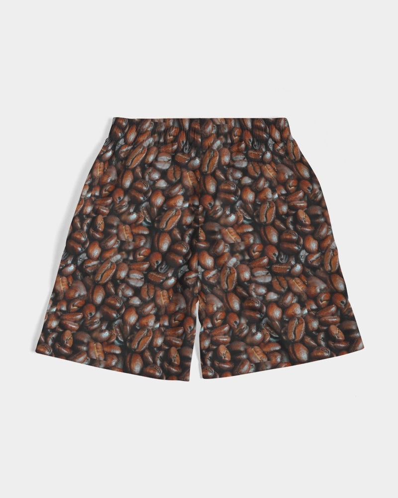 Coffee Bean Pattern Men's All-Over Print Jogger Shorts