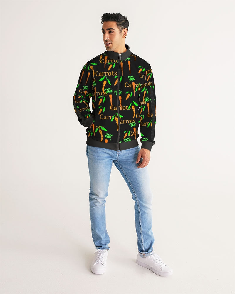 Carrots Pattern Men's All-Over Print Stripe Sleeve Track Jacket