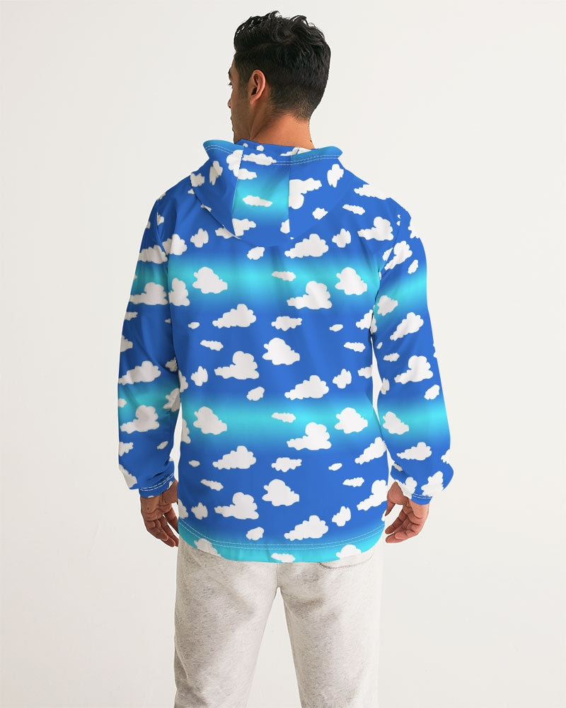 Clouds Pattern Men's All-Over Print Windbreaker