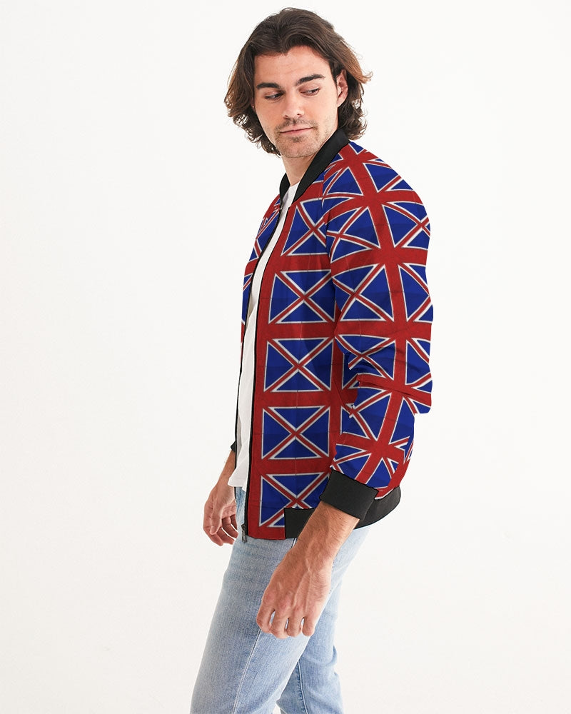 British Flag Pattern Men's All-Over Print Bomber Jacket