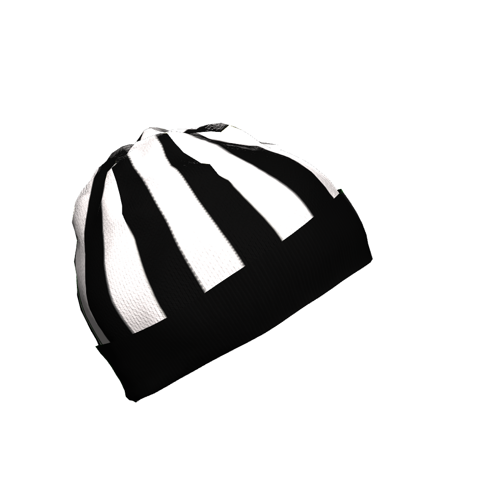 Black and White Stripe Knit Cap