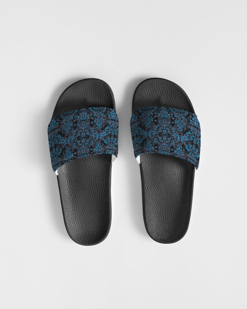 Blue Vines and Lace Women's Slide Sandal