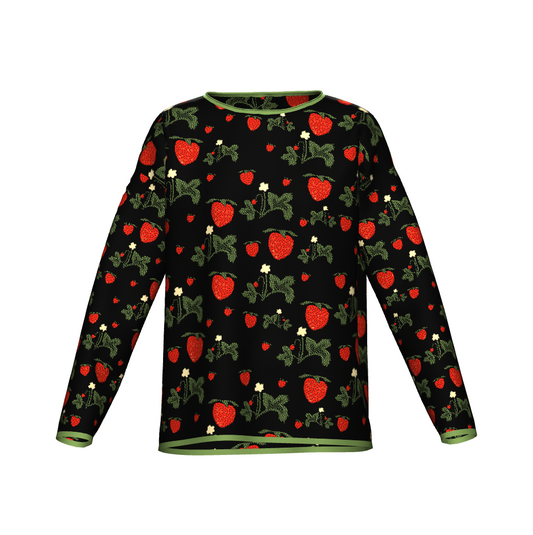 Wild Strawberries Pattern Sweater