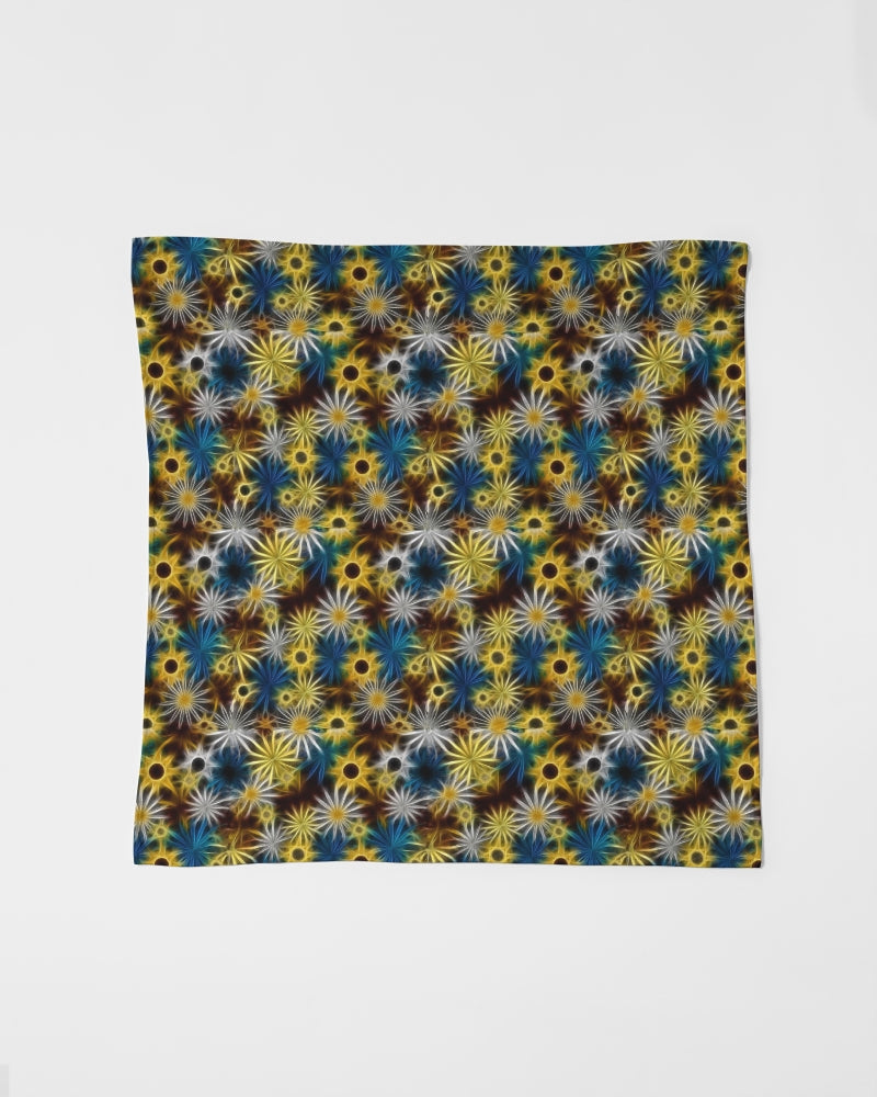 Blue and Yellow Glowing Daisies Bandana Set