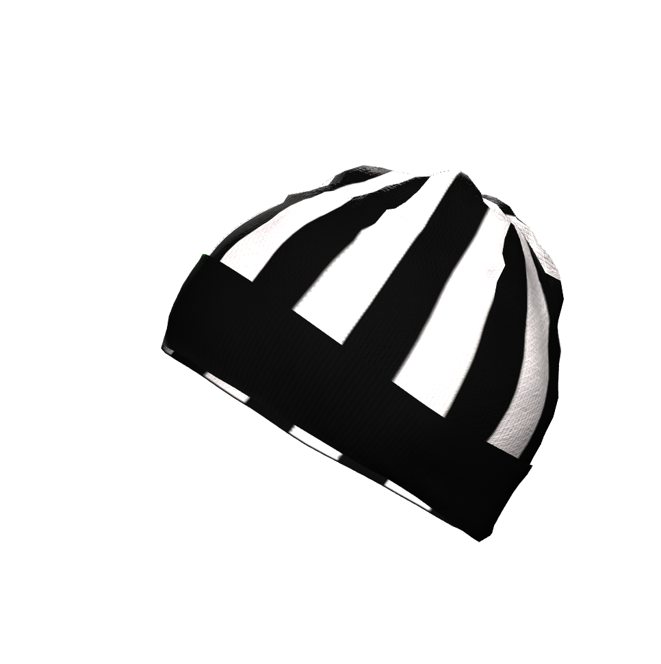 Black and White Stripe Knit Cap