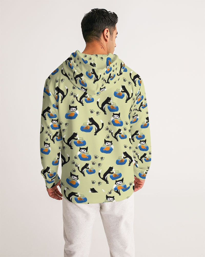 Cat and a Fishbowl Men's All-Over Print Hoodie