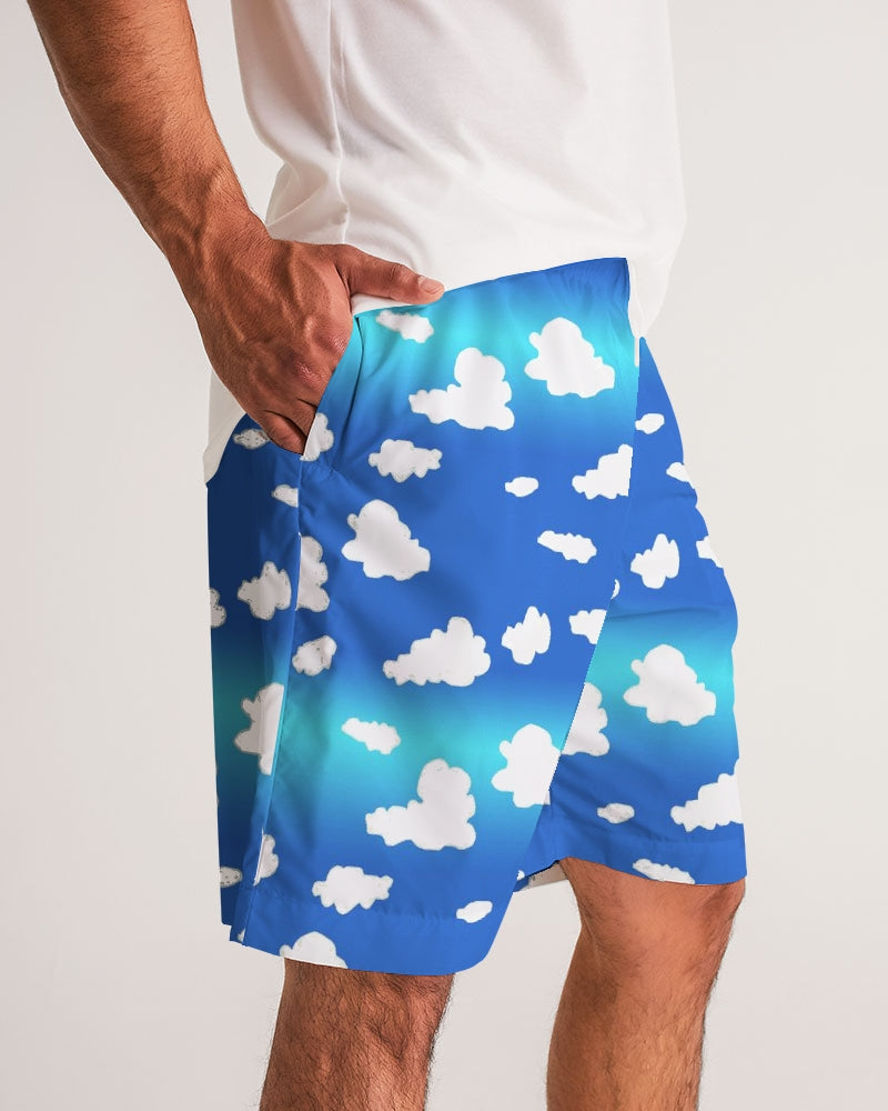 Clouds Pattern Men's All-Over Print Jogger Shorts