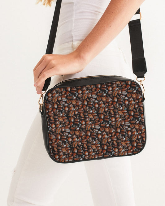 Coffee Bean Pattern Crossbody Bag