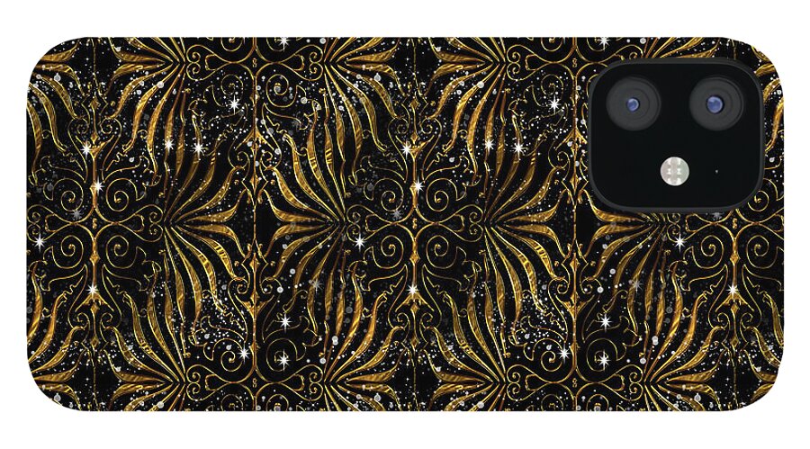 Black and Gold Victorian Sparkle - Phone Case