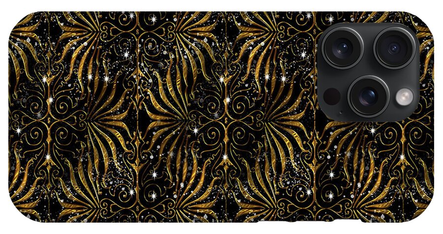 Black and Gold Victorian Sparkle - Phone Case