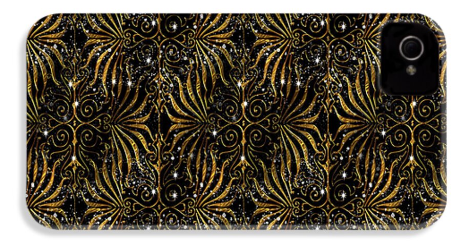 Black and Gold Victorian Sparkle - Phone Case