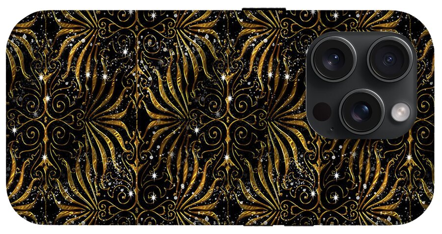 Black and Gold Victorian Sparkle - Phone Case