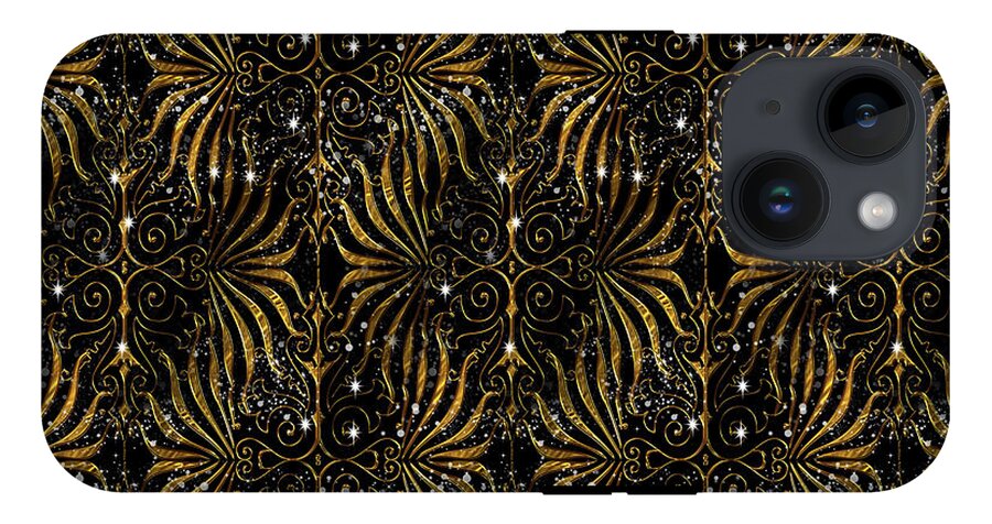 Black and Gold Victorian Sparkle - Phone Case