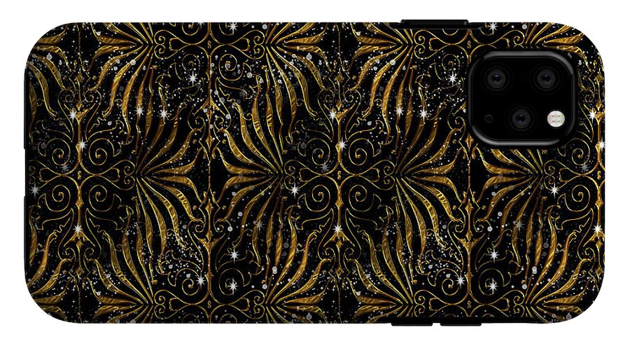 Black and Gold Victorian Sparkle - Phone Case