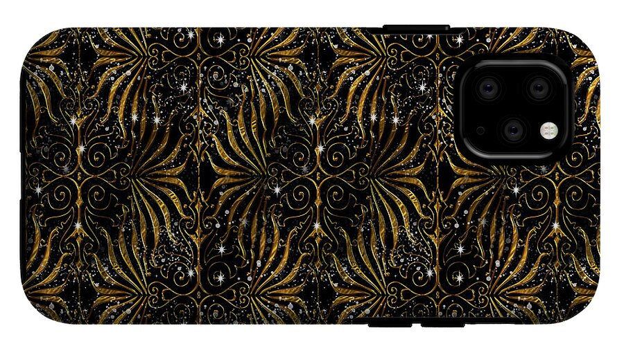 Black and Gold Victorian Sparkle - Phone Case