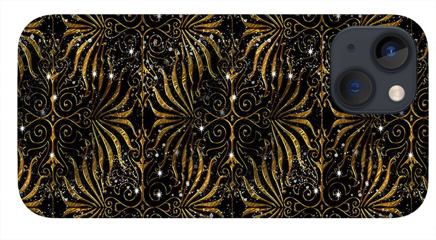 Black and Gold Victorian Sparkle - Phone Case