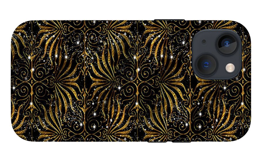 Black and Gold Victorian Sparkle - Phone Case