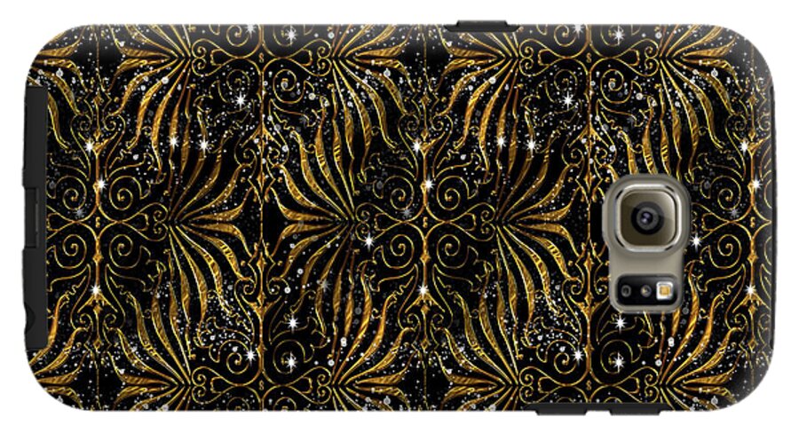 Black and Gold Victorian Sparkle - Phone Case