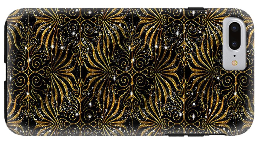 Black and Gold Victorian Sparkle - Phone Case