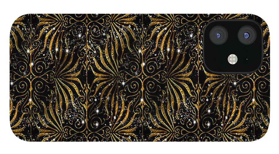 Black and Gold Victorian Sparkle - Phone Case