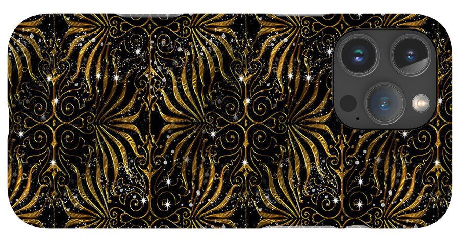 Black and Gold Victorian Sparkle - Phone Case