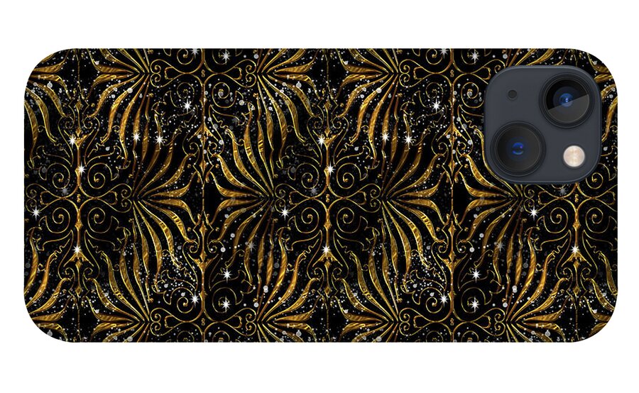 Black and Gold Victorian Sparkle - Phone Case