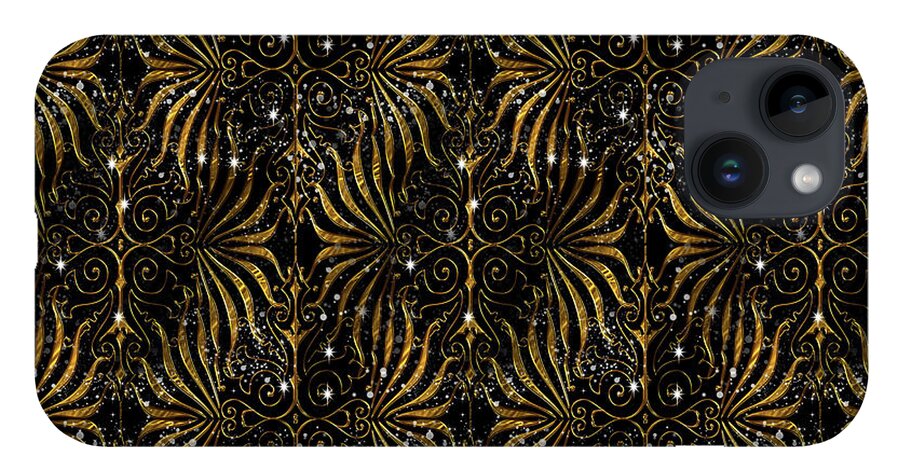 Black and Gold Victorian Sparkle - Phone Case