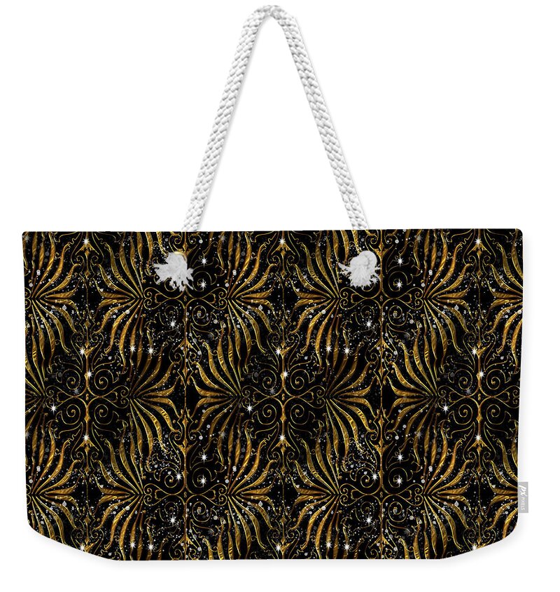 Black and Gold Victorian Sparkle - Weekender Tote Bag