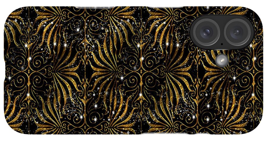 Black and Gold Victorian Sparkle - Phone Case