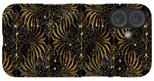 Black and Gold Victorian Sparkle - Phone Case