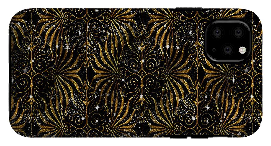 Black and Gold Victorian Sparkle - Phone Case