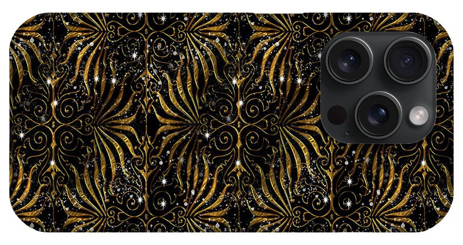 Black and Gold Victorian Sparkle - Phone Case