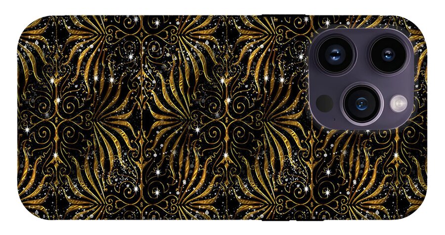 Black and Gold Victorian Sparkle - Phone Case