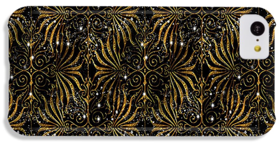 Black and Gold Victorian Sparkle - Phone Case